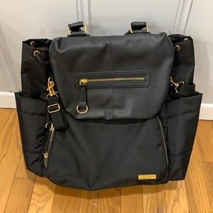 Black backpack diaper bag like new